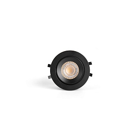 KIVI Встраиваемый светильник ORIENTABLE черный 7W 2700K 36° IP44