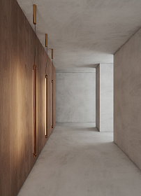 Подвесной светильник Linea V Walnut-Gold