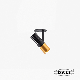 Uno черный/золотой встраиваемый проектор с выдвижным механизмом 8 Вт 37° 3000K CRI90 DALI