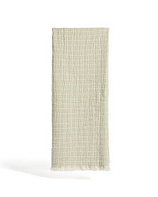 Плед Tivaro из хлопка, жаккардовый в светло-зеленую клетку двухсторонний 130 x 170 см