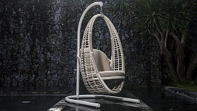 Подвесное кресло Heri OFF WHITE с основанием 2900