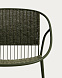 Уличное кресло Atrani из оцинкованной стали и зеленой веревки