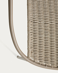 Кресло уличное Atrani из стали и веревки цвета таупе