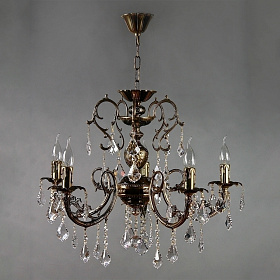 Люстра MANTRA  Alicante Ambiente 5L 8888/5 PB Leaf Crystal