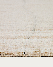 Ковер Lisdan из синтетического волокна цвета экрю с зеленым графическим рисунком, 200 x 300 см