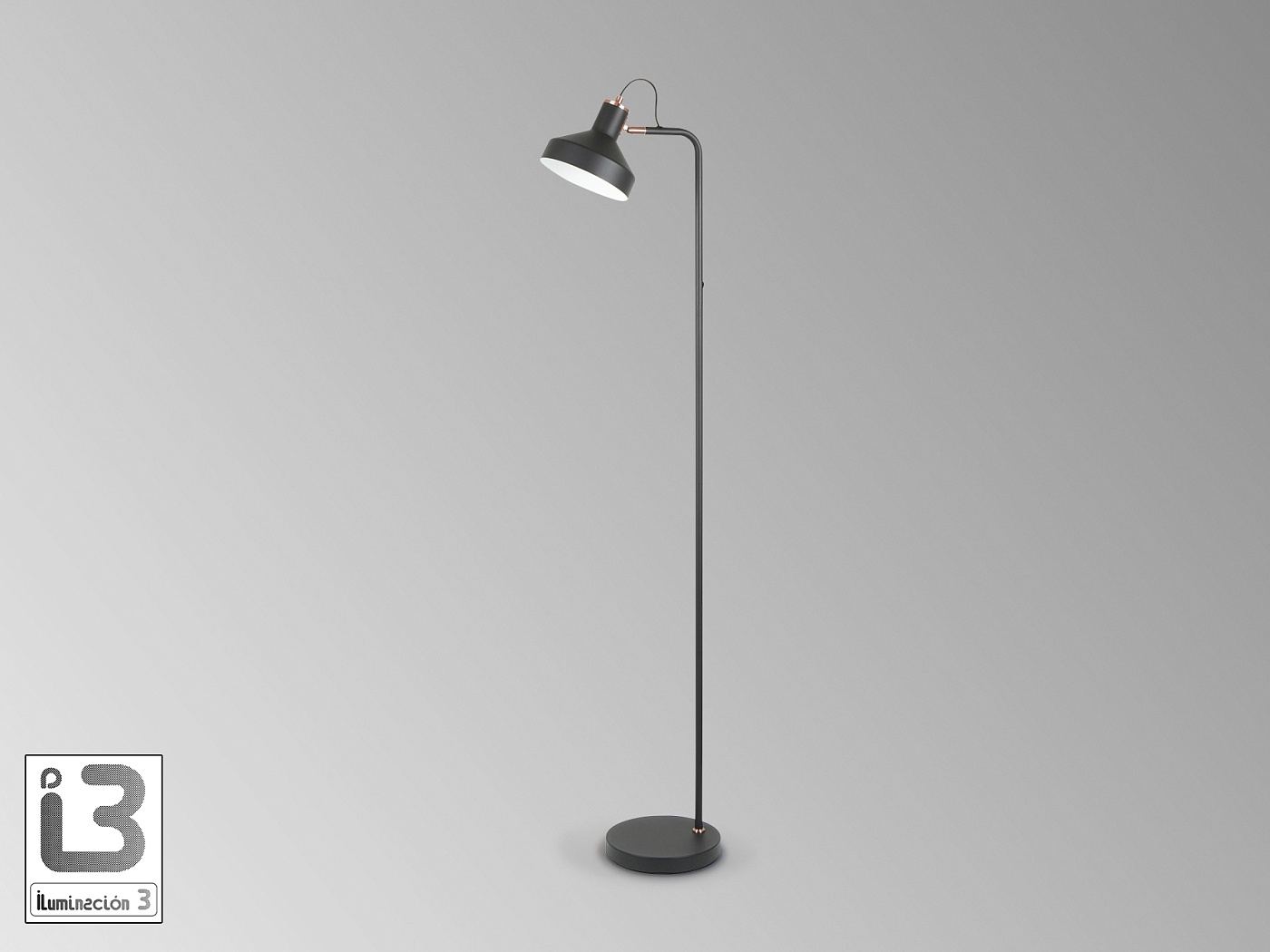 Irias Торшер 1L черный-медный