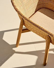 Стул Galea из тикового дерева и синтетического ротанга