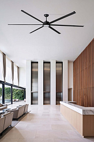 Потолочный вентилятор ROTTERDAM 30 XXL Ш3000MM черный 6P 32W LED 3000K