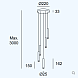 Подвесной светильник Candle XS 5Bodies Chandelier 00-8537-60-60