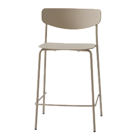 Полубарный стул LEA с каркасом на 4 ножках (пластиковое сиденье и спинка)