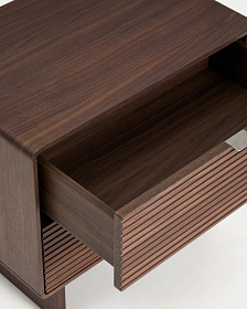 Прикроватная тумбочка Norlen с 6 ящиками шпон ореха 60 x 52 см