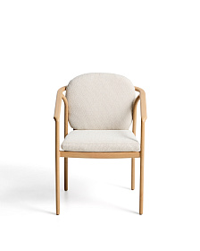 Уличный стул Sirte из алюминия с отделкой под дерево и веревкой цвета экрю