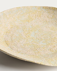 Ваза Medira из керамики цвета экрю и желтого оттенка, диаметр 50,5 см