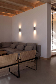 Настенный светильник SOLE круглый серый 2xGU10