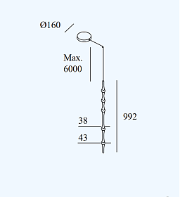 Подвес Dew Vertical 992mm Surface 00-8304-05-M1