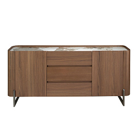 Сервант 3252/437-M ореховый со столешницей из керамики