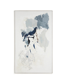 Erale Абстрактная картина ручной работы в серо-синих тонах, размер 120 x 200 см