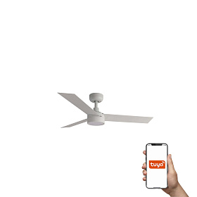 Потолочный вентилятор CRUISER S Ш1060MM белый 3 PALAS 18W LED DIM TUYA