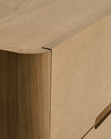 Прикроватная тумбочка Arelida из дуба со светло-коричневой отделкой, 65 x 50 см
