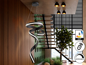 Amara Люстра вертикальная черный матовый