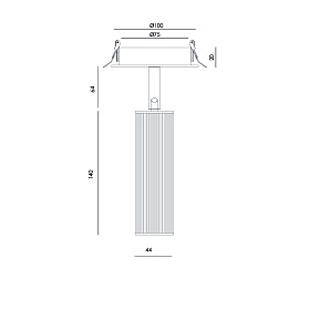 Встраиваемый потолочный светильник Dodo черный металл