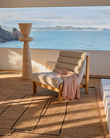 Кресло Magira из дуба с натуральной отделкой, бежевое