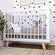 Кроватка для новорожденного Lillaland - модель Lilla Aria белая/дерево