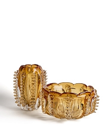 Ваза Nicora из оранжевого стекла, диаметр 30 см