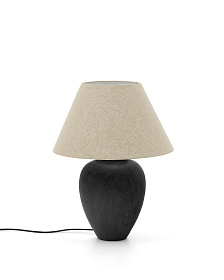 Керамическая настольная лампа Mercadal с черной отделкой