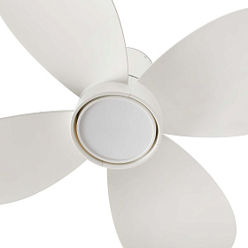 Потолочный вентилятор KLOVER S Ш800MM белый 4P 18W LED CCT DIM TUYA