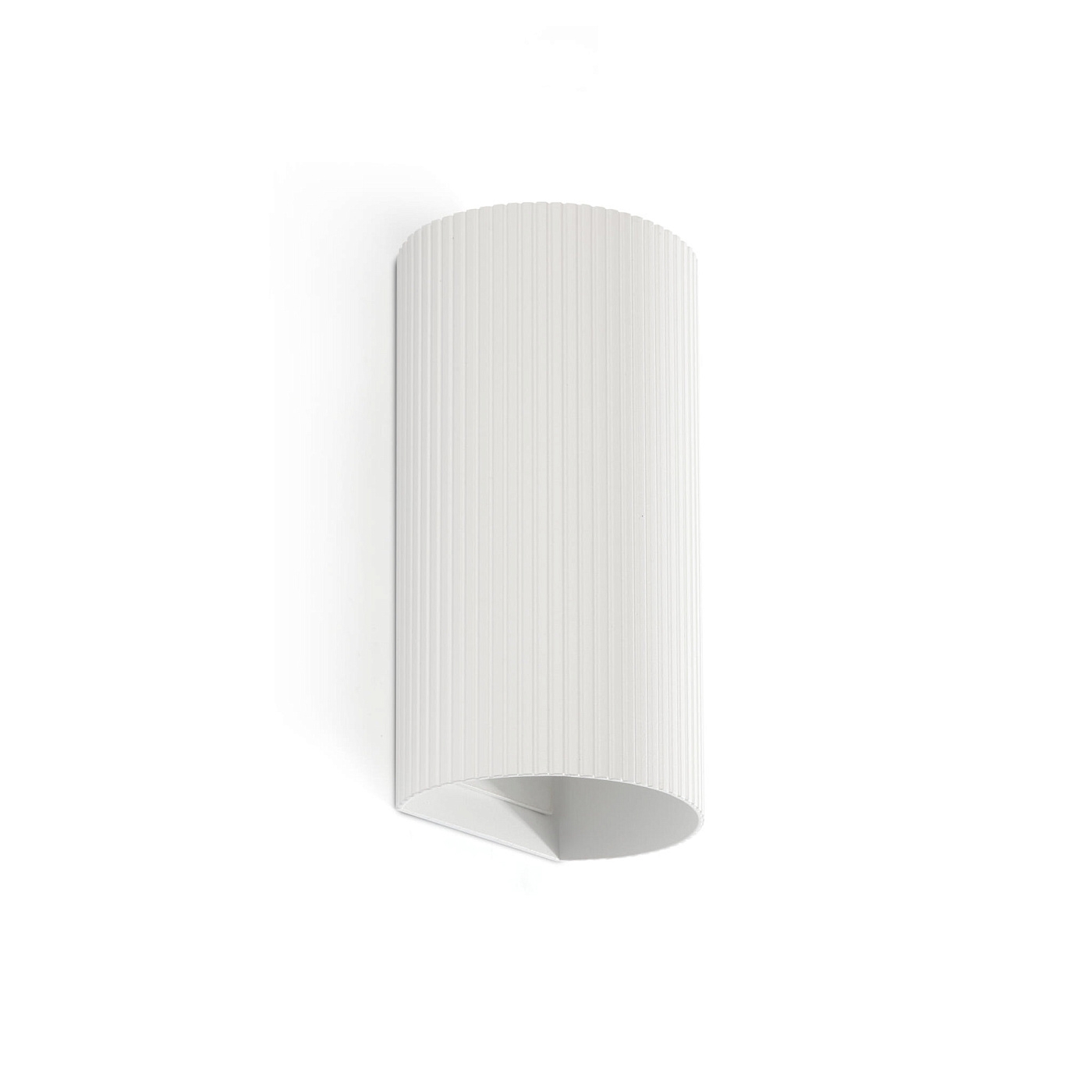 Настенный светильник SOLE круглый белый с рифлением 2xGU10