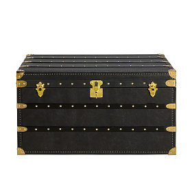 Черный кожаный столик-чемодан 5159 