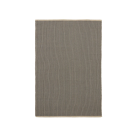 Satanca Ковер в бежевую и черную полоску из синтетики
