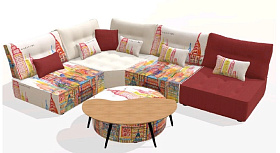 Пуфик для ног Arianne Love, ножки - пластик Black 3 cm