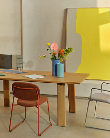 Arlen Раздвижной стол из массива дуба и шпона с натуральной отделкой 200(250) 95 см