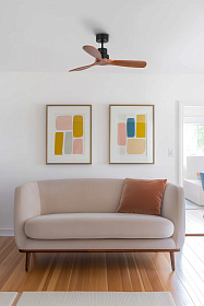 Потолочный вентилятор Mini Lantau черного матового цвета с двигателем постоянного тока