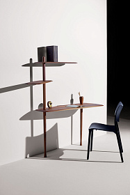 Стол письменный с полками Unica массив ореха