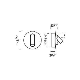 TIMIT Бра с ридером белое LED 2700K