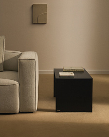 Черный лакированный журнальный столик Litto из МДФ, 90 x 45 см