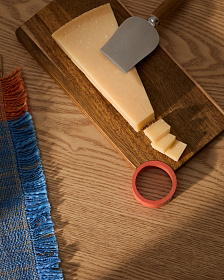 Сервировочная доска Zairin из акации с ручкой из розового металла