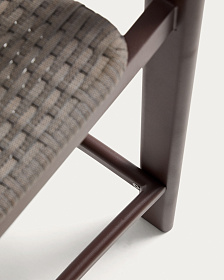 Уличный полубарный стул Erice из алюминия и веревки коричневого цвета, 75 см