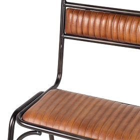 Скамейка из кожи в винтажном стиле Argosa