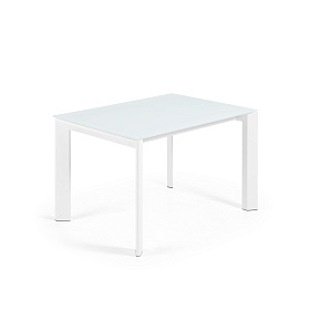 Стол обеденный Atta 120(180)x80 белое стекло