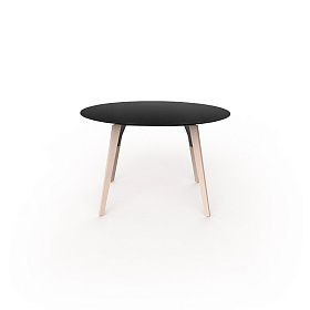 Круглый стол Faz на деревянных ножках