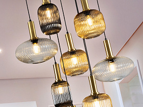 Norma Люстра 9L черный-латунный H500