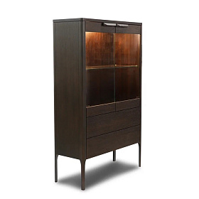 Витрина RONDA темный орех V36W1
