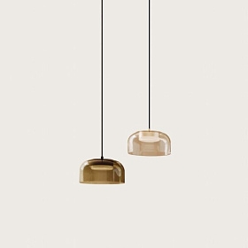 Подвесной светильник Ipon черный металл плафон Greenish brown
