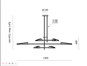 Люстра Bion 6L золотая с белыми абажурами