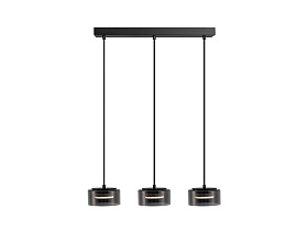 Olaia Подвесной светильник 3L черный/дымчатый