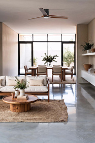 Потолочный вентилятор HEYWOOD TUB L Ш1320mm черный/орех 3P LED 10W CCT